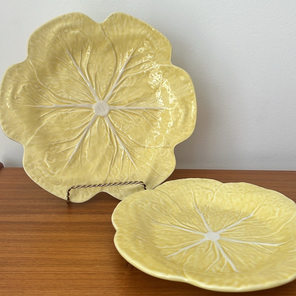Bordallo Pinheiro Cabbage Yellow Plates
